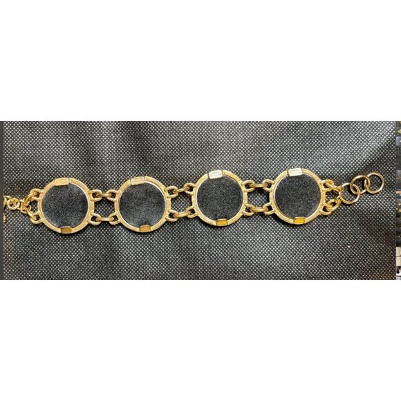 Vtg. Maximally Yours Christmas Charm Bracelet Toggle Clasp Pearl Accents SIGNED - Picture 6 of 7